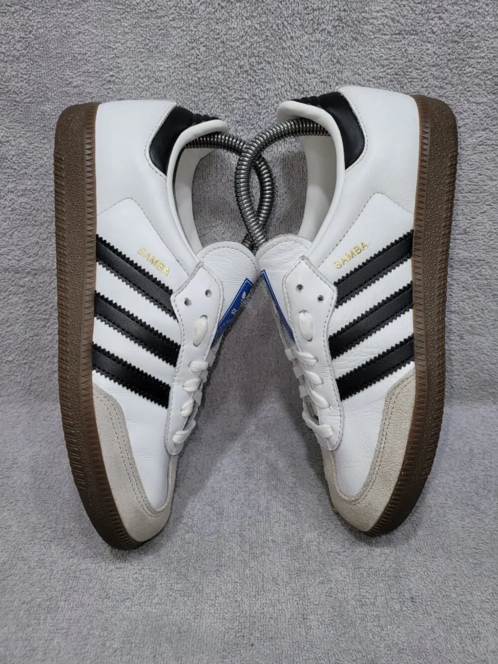 Adidas Samba OG Sneakers IG9030 White/Black Brown Gum Sole Women's/Ladies Size 7